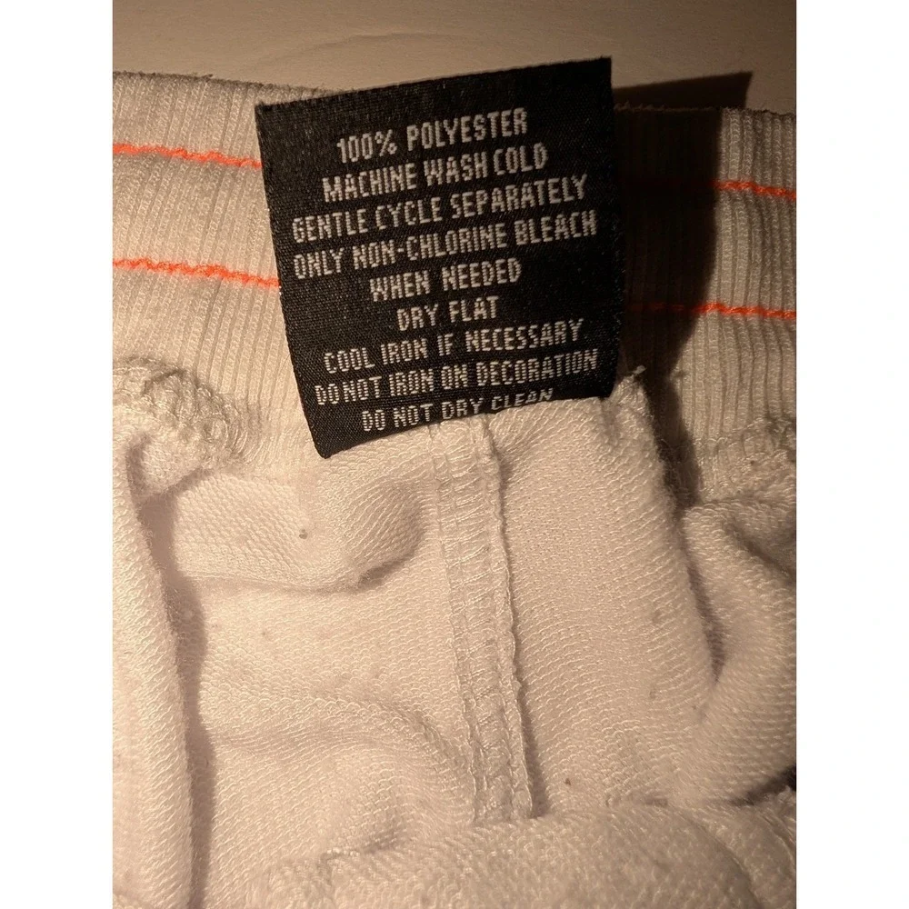 Southpole‎ Shorts Mens S White Orange  Authentic Collection Fleece   Y2K Style